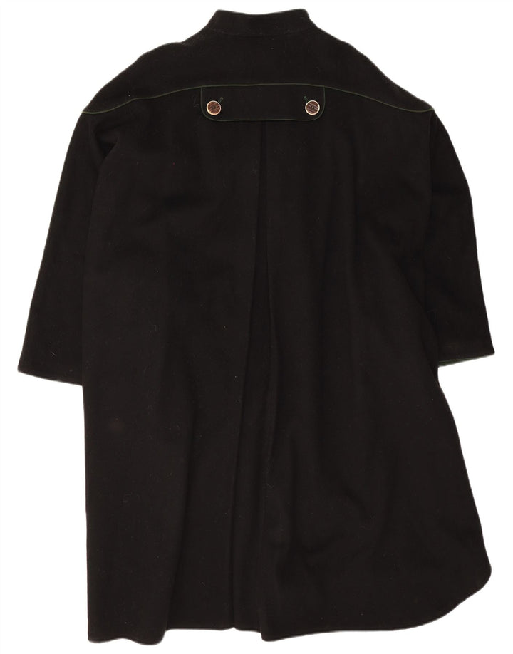 Pischl Womens Poncho Coat One Size Black Wool