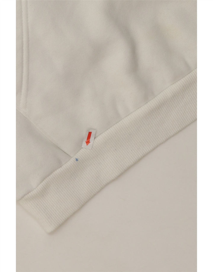 PUMA Boys Graphic Hoodie Jumper 15-16 Years White Cotton