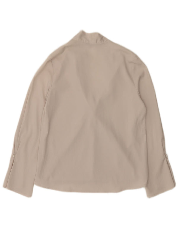 Zara Womens Long Sleeve Oversized Blouse Top UK 6 XS White
