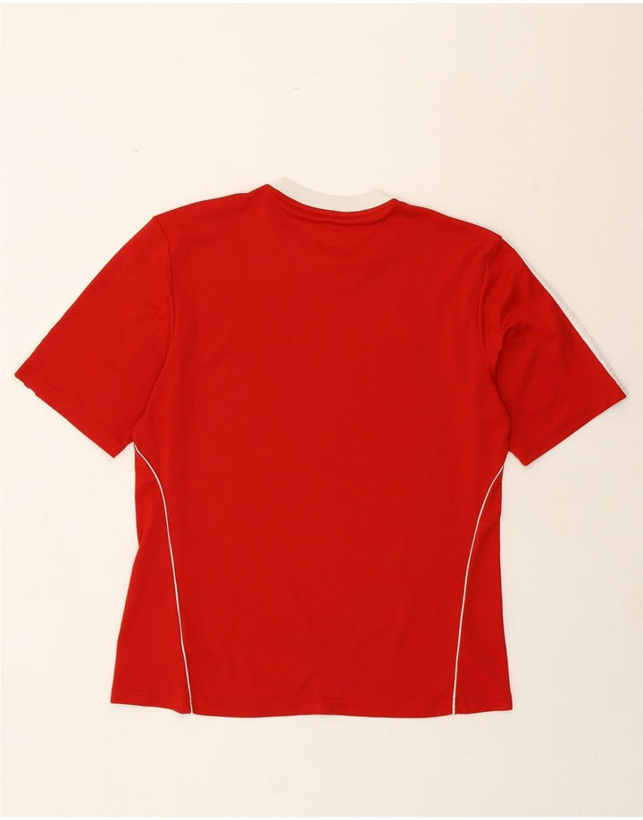 Adidas Mens Climalite T-Shirt Top Medium Red Polyester