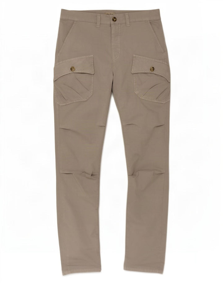 Vintage Mens Slim Cargo Trousers W31 L30 Grey Cotton