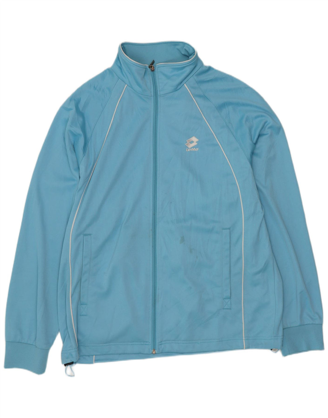 Lotto Mens Tracksuit Top Jacket Large Blue Polyester