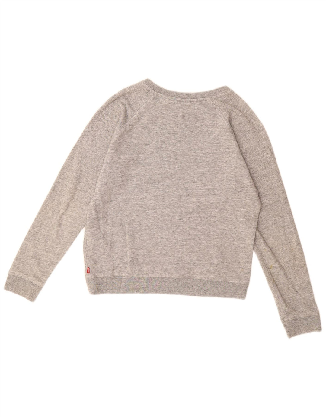 LEVI'S Womens Graphic Sweatshirt Jumper UK 12 Medium Grey Cotton
