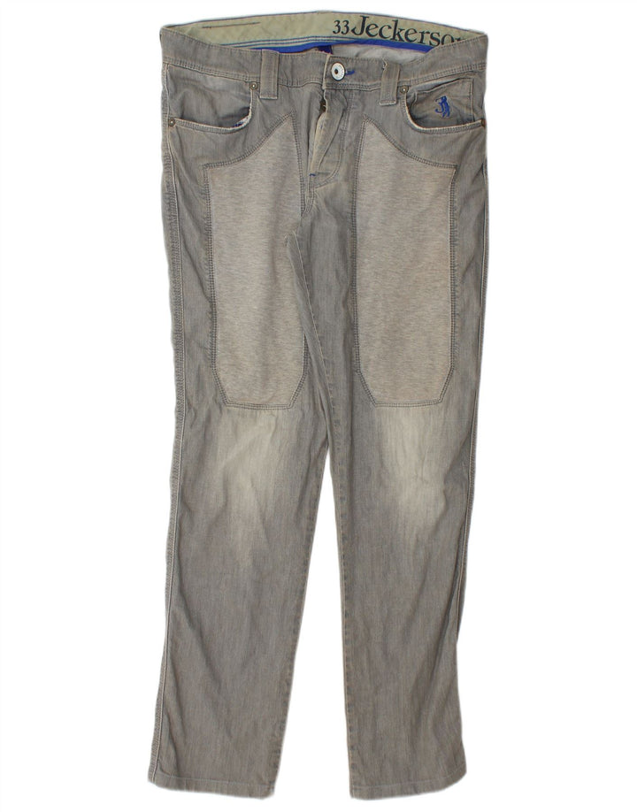 Jeckerson Womens Slim Jeans W33 L29 Grey Cotton