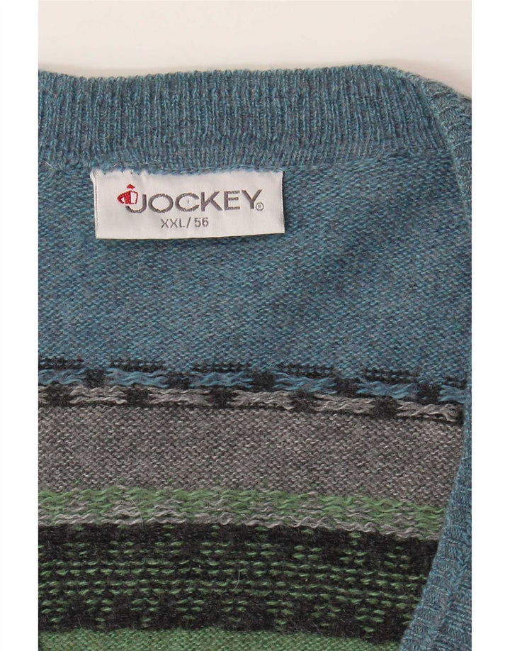 Jockey Mens Cardigan Sweater IT 56 2XL Multicoloured Geometric
