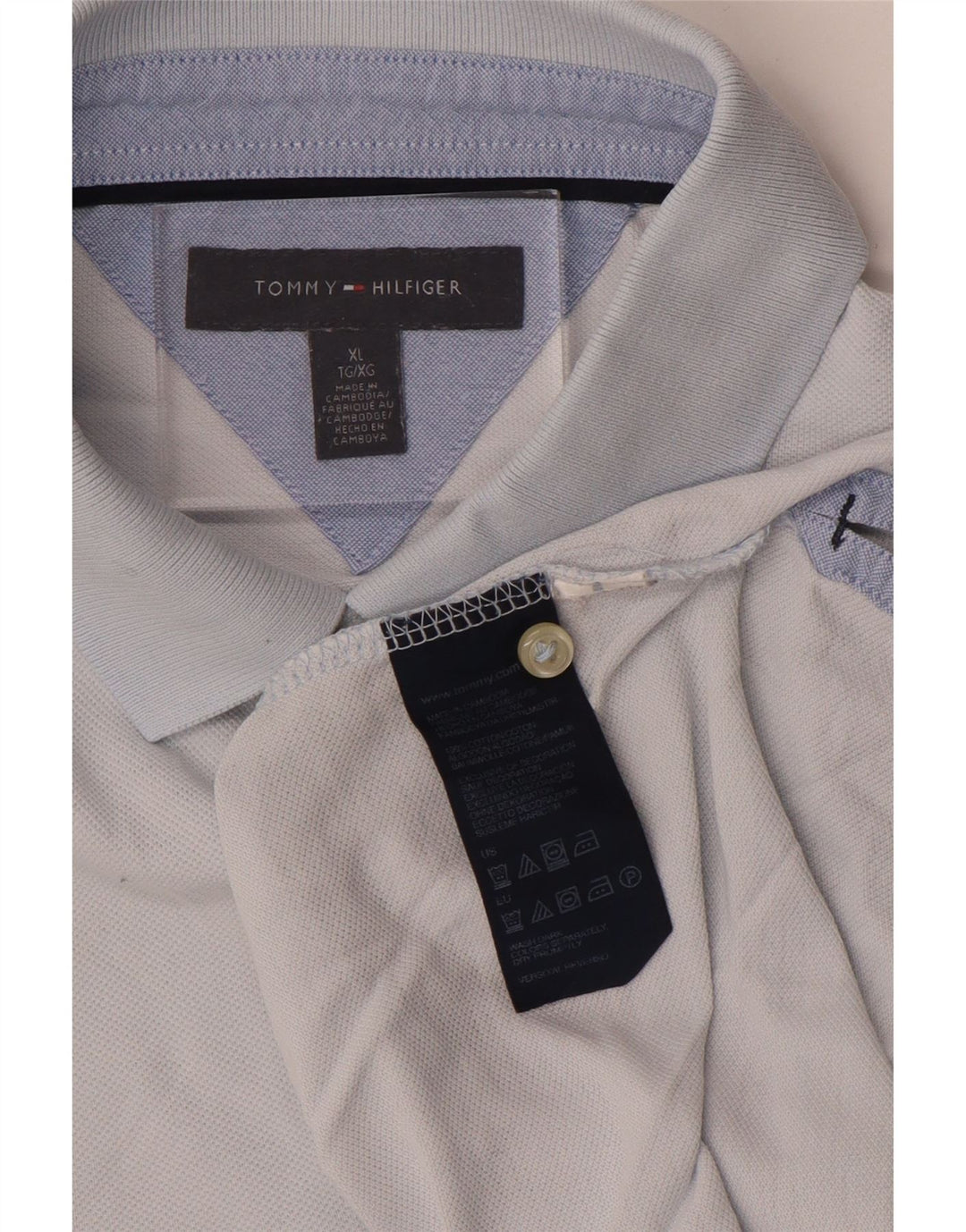 Tommy Hilfiger Mens Polo Shirt XL Blue Cotton