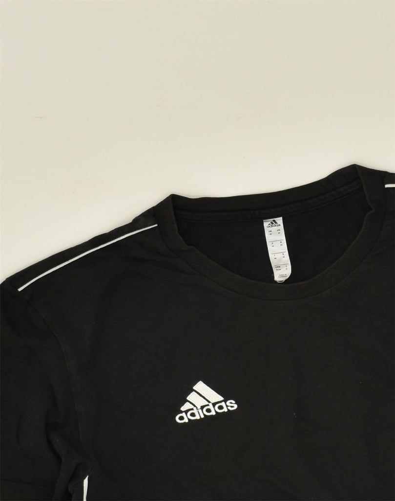 ADIDAS Mens T-Shirt Top Medium Black Cotton | Vintage Adidas | Thrift | Second-Hand Adidas | Used Clothing | Messina Hembry 