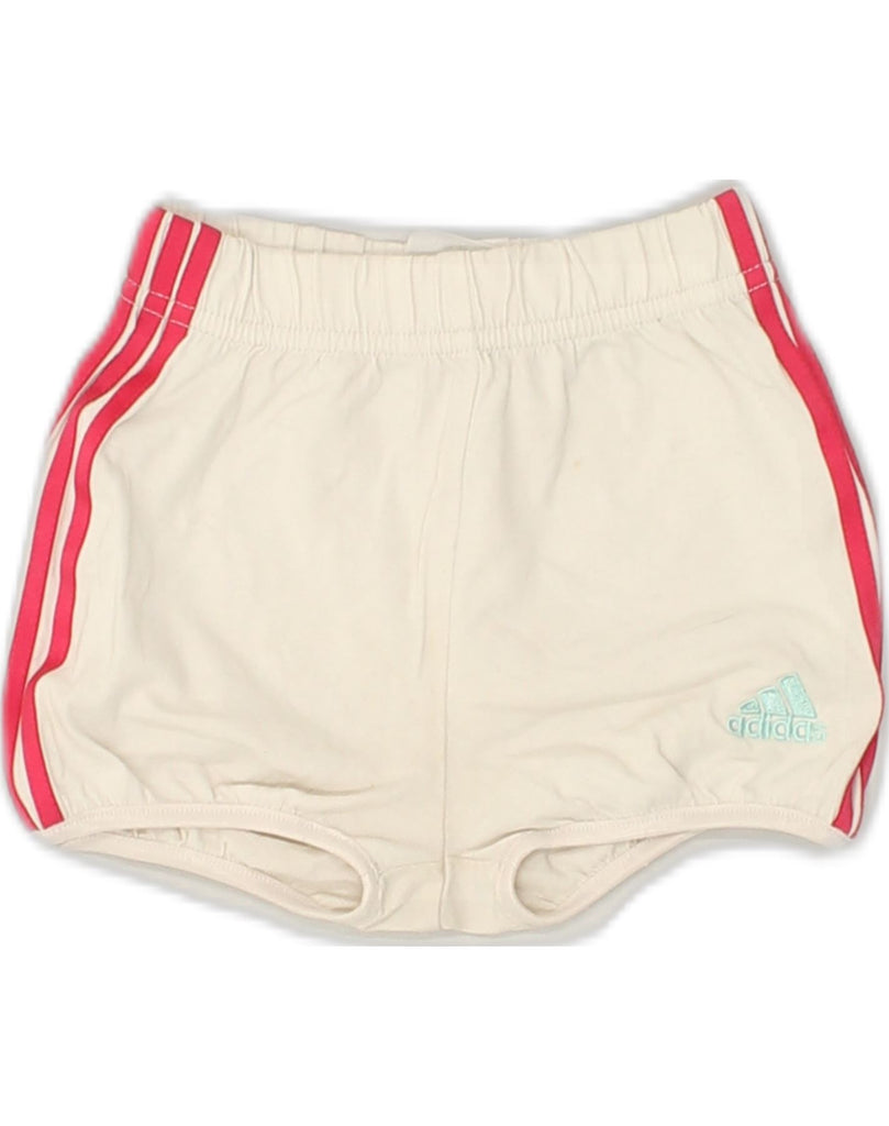 ADIDAS Baby Girls Sport Shorts 6-9 Months Off White | Vintage Adidas | Thrift | Second-Hand Adidas | Used Clothing | Messina Hembry 