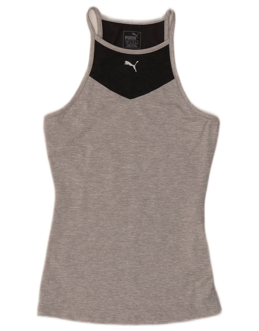 Puma Womens Vest Top UK 10 Small  Grey Colourblock Polyester
