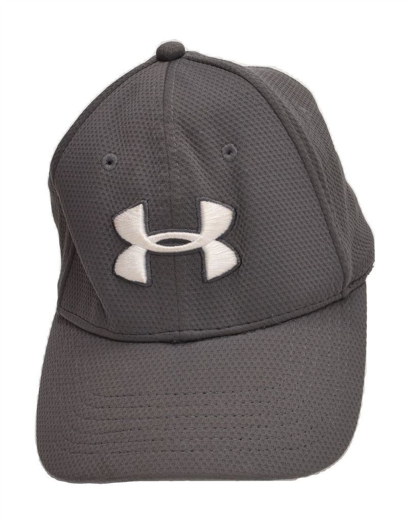 UNDER ARMOUR Mens Graphic Baseball Cap Medium/Large Grey Polyester | Vintage Under Armour | Thrift | Second-Hand Under Armour | Used Clothing | Messina Hembry 