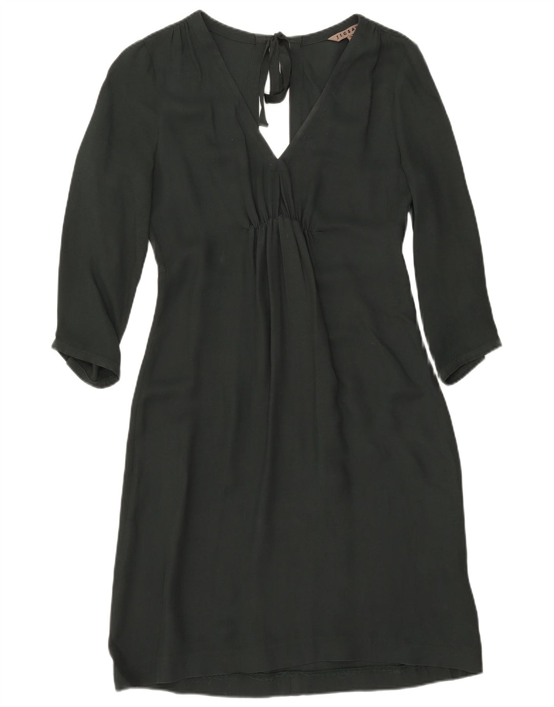 JIGSAW Womens 3/4 Sleeve Maxi Dress UK 12 Medium Green Viscose