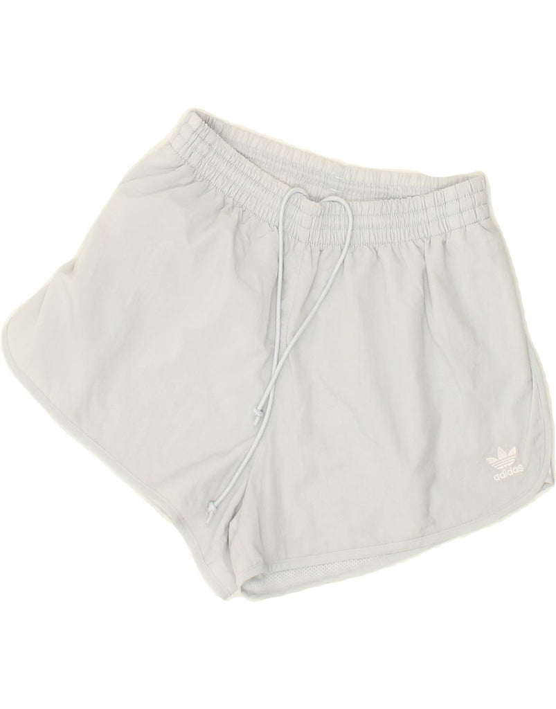 ADIDAS Womens Sport Shorts UK 8 Small Blue Polyester | Vintage Adidas | Thrift | Second-Hand Adidas | Used Clothing | Messina Hembry 