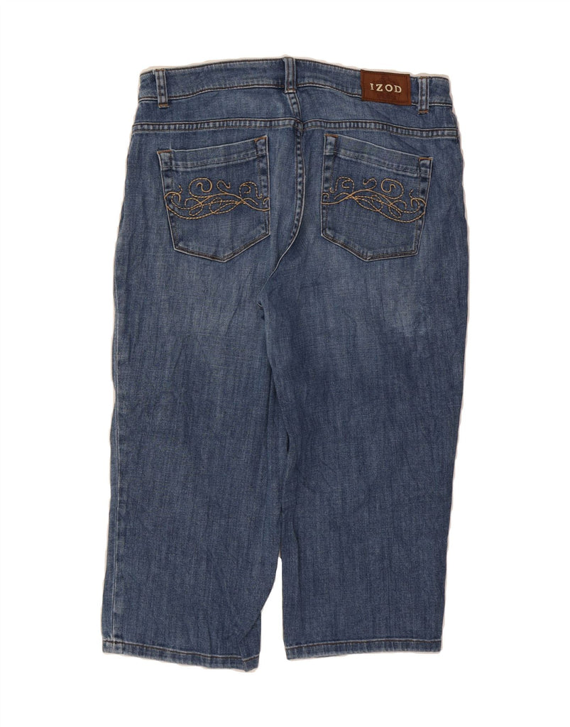 IZOD Womens Capri Jeans US 12 Large W32 L20 Blue Cotton Vintage Izod and Second-Hand Izod from Messina Hembry 