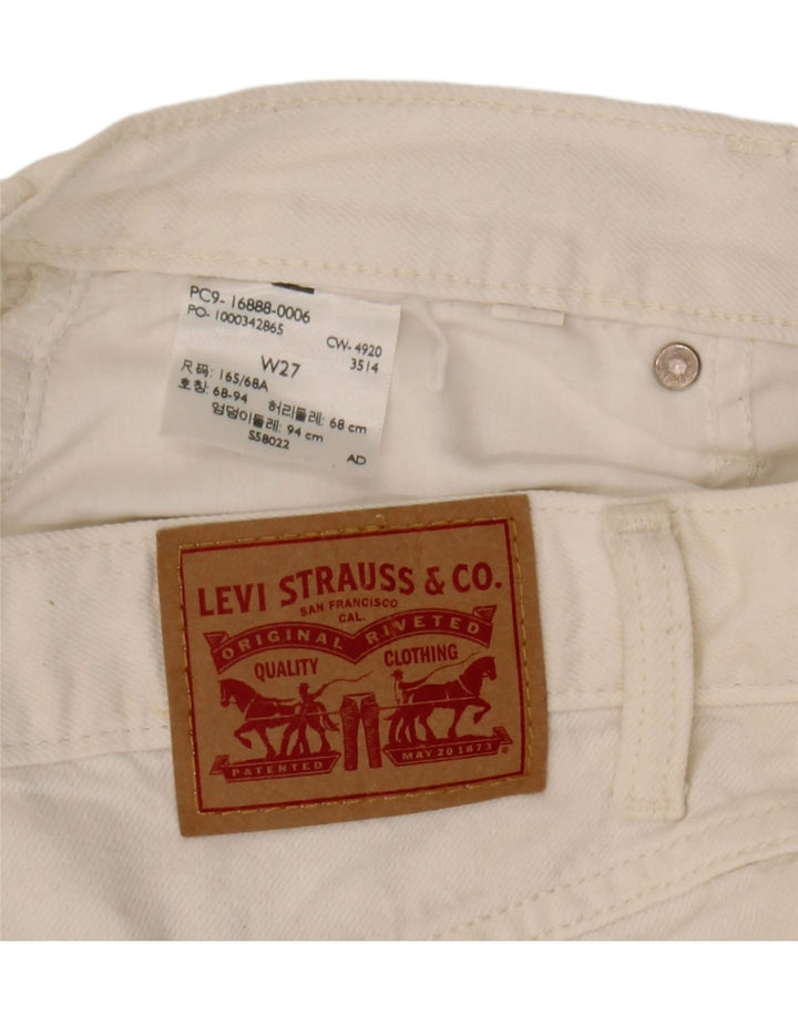 Levi's Womens Denim Shorts W27 Small White