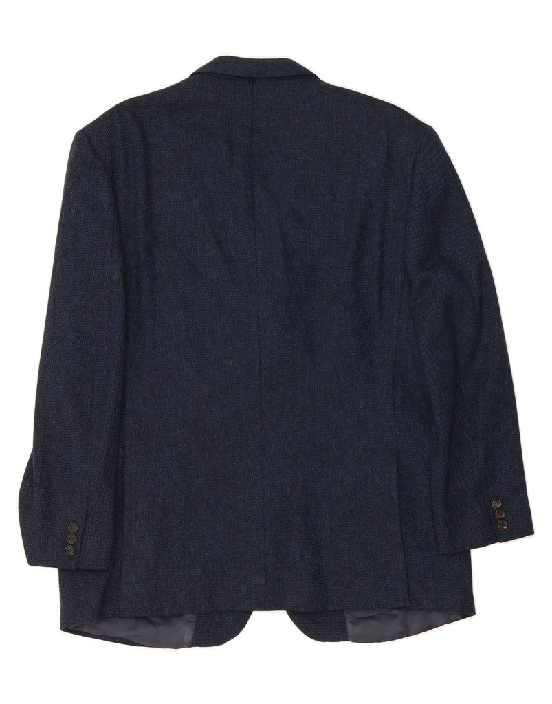 VALENTINO Mens 3 Button Blazer Jacket IT 54 2XL Navy Blue Wool Vintage Valentino and Second-Hand Valentino from Messina Hembry 