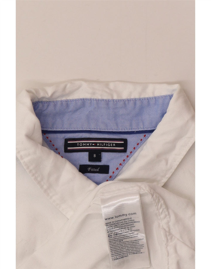 Tommy Hilfiger Womens Fitted Shirt US 8 Medium White Cotton