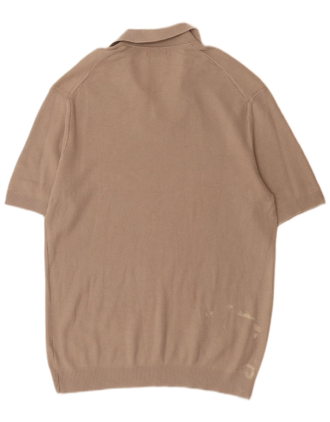 Massimo Dutti Mens Polo Shirt Large Grey Cotton