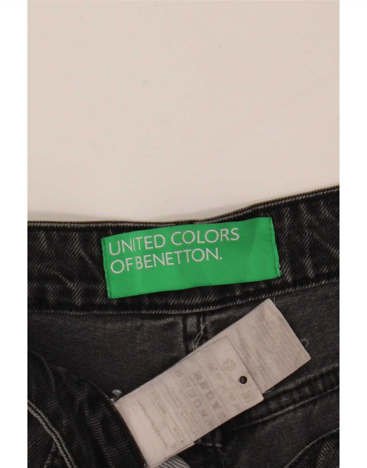 Benetton Womens Tapered Jeans W30 L27 Grey Cotton