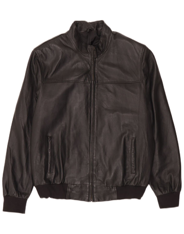 Vintage Mens Leather Jacket UK 44 2XL Black