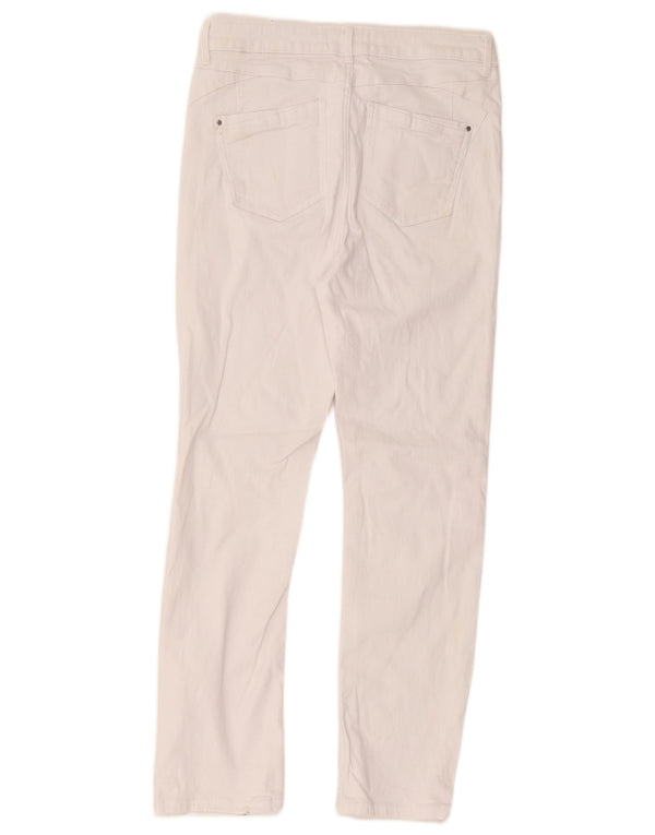 Marks & Spencer Womens Slim Jeans UK 12 Medium W30 L27 White Cotton
