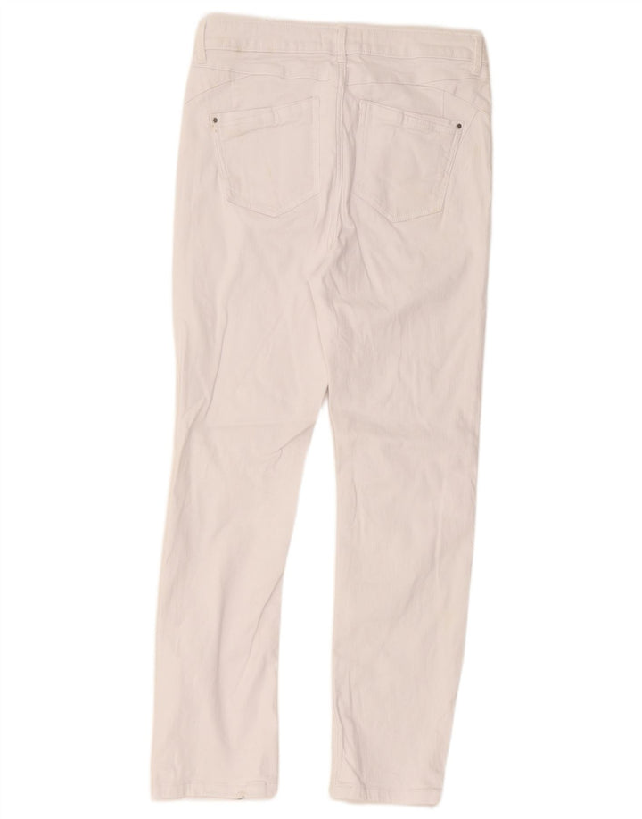Marks & Spencer Womens Slim Jeans UK 12 Medium W30 L27 White Cotton