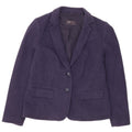 Marks & Spencer Womens 2 Button Blazer Jacket UK 12 Medium Navy Blue