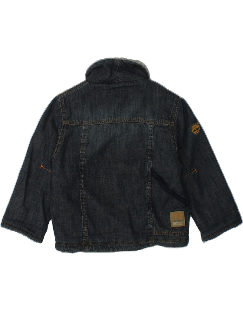 TIMBERLAND Baby Boys Denim Sherpa Jacket 9-12 Months Blue Cotton | Vintage Timberland | Thrift | Second-Hand Timberland | Used Clothing | Messina Hembry 