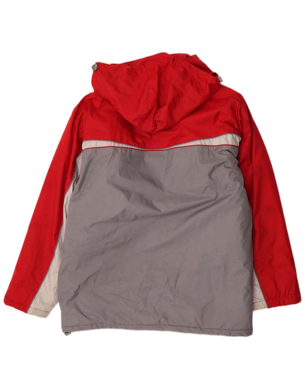 Maui and Sons Mens Hooded Ski Jacket UK 42 XL Grey Colourblock Polyester
