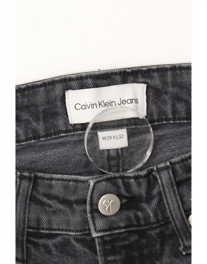 Calvin Klein Mens Distressed Slim Jeans W29 L32 Black Cotton
