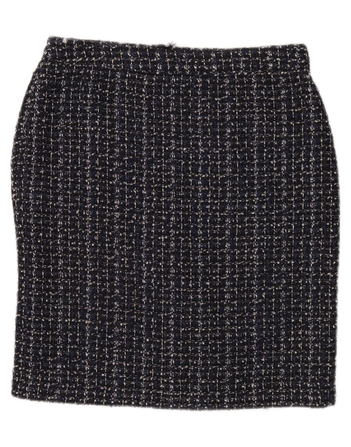 Dkny Womens Pencil Skirt US 12 Large W34  Navy Blue Flecked Polyester