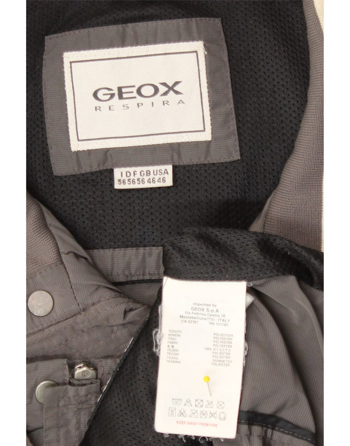 Geox Mens Bomber Jacket UK 46 3XL Grey Polyester