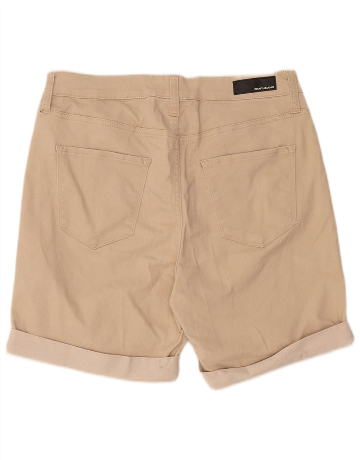 Dkny Womens Casual Shorts US 10 Large W32 Beige Cotton
