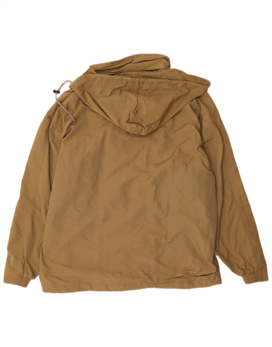 Diadora Mens Hooded Loose Fit Rain Jacket UK 38 Medium Beige Polyamide
