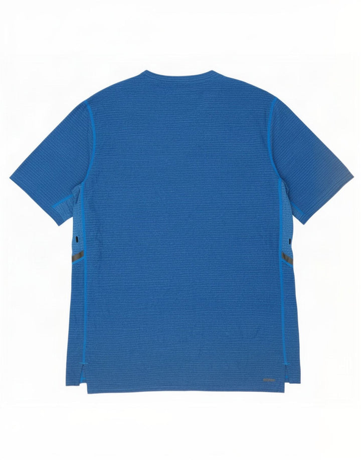 New Balance Mens T-Shirt Top Medium Blue Polyester