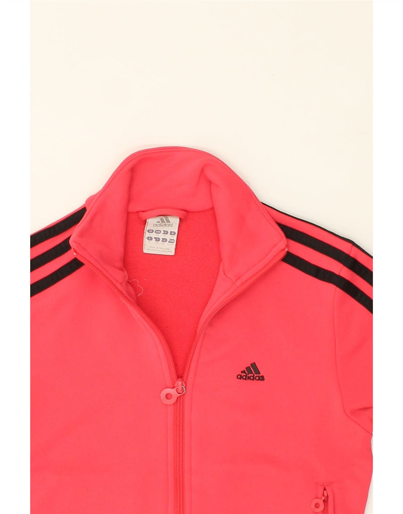 ADIDAS Womens Crop Tracksuit Top Jacket UK 6 XS Pink Polyester | Vintage Adidas | Thrift | Second-Hand Adidas | Used Clothing | Messina Hembry 