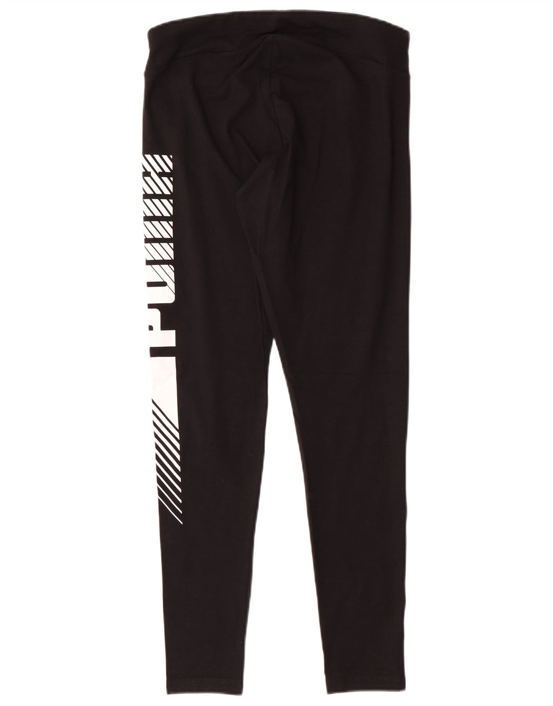 PUMA Womens Graphic Leggings UK 12 Medium  Black Cotton
