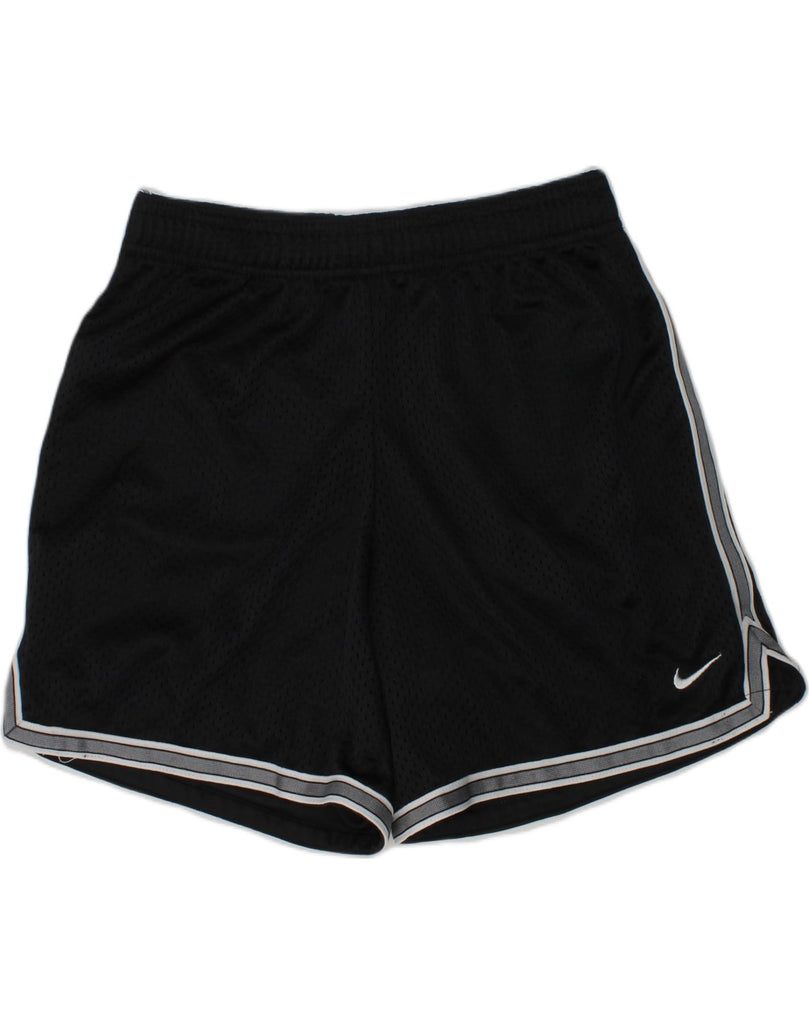 NIKE Boys Sport Shorts 12-13 Years Large Black Polyester | Vintage Nike | Thrift | Second-Hand Nike | Used Clothing | Messina Hembry 