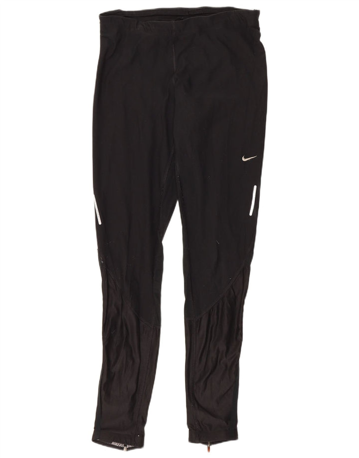 Nike Womens Dri Fit Leggings UK 12 Medium Black Polyester