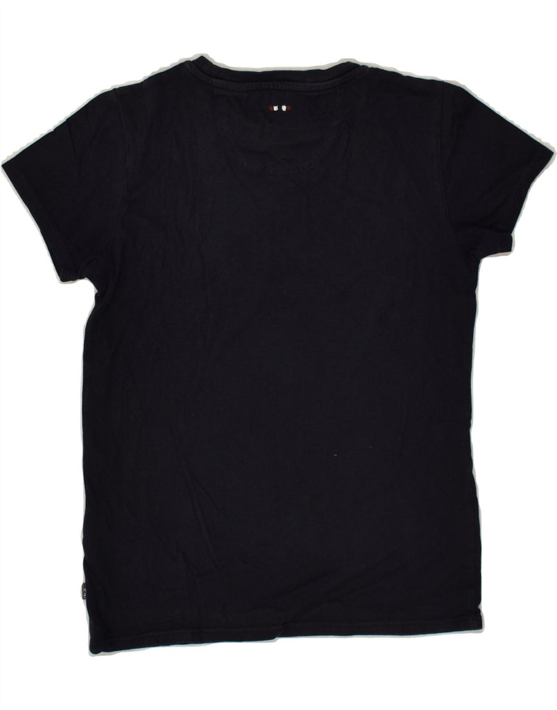 NAPAPIJRI Boys Graphic T-Shirt Top 9-10 Years Navy Blue Cotton | Vintage Napapijri | Thrift | Second-Hand Napapijri | Used Clothing | Messina Hembry 