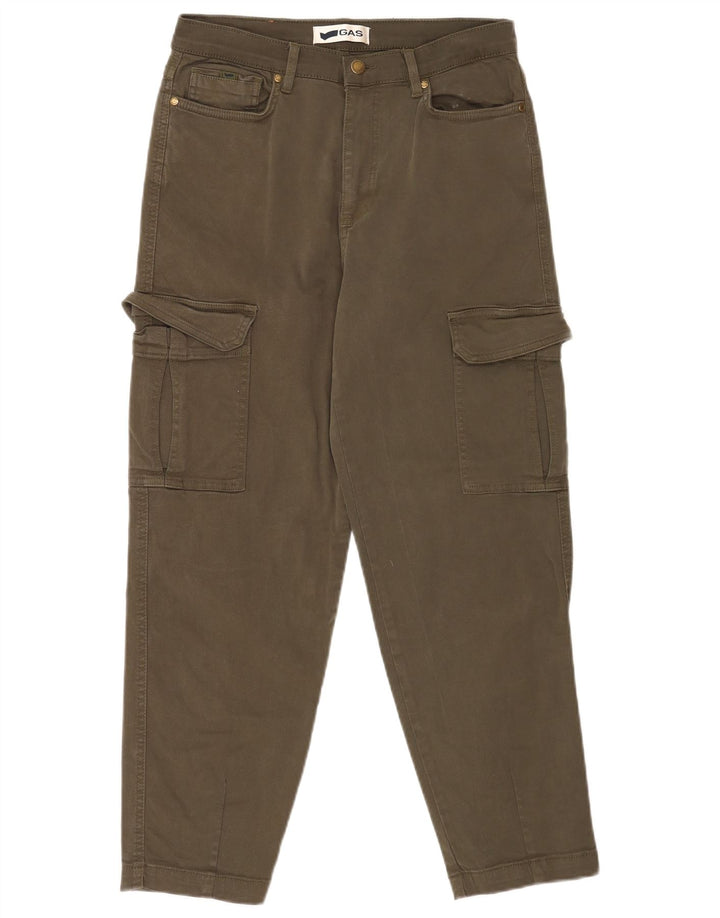 Gas Mens Tapered Cargo Trousers W28 L27 Khaki