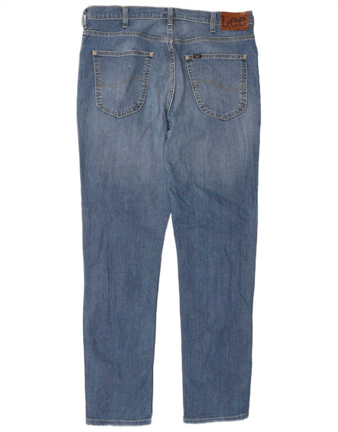 Lee Mens Brooklyn Straight Jeans W36 L32 Blue Cotton