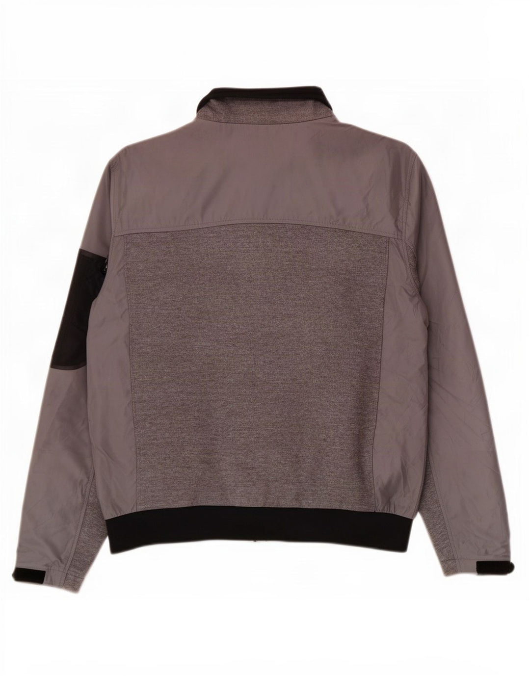Zara Mens Bomber Jacket UK 44 2XL Grey Colourblock Polyester