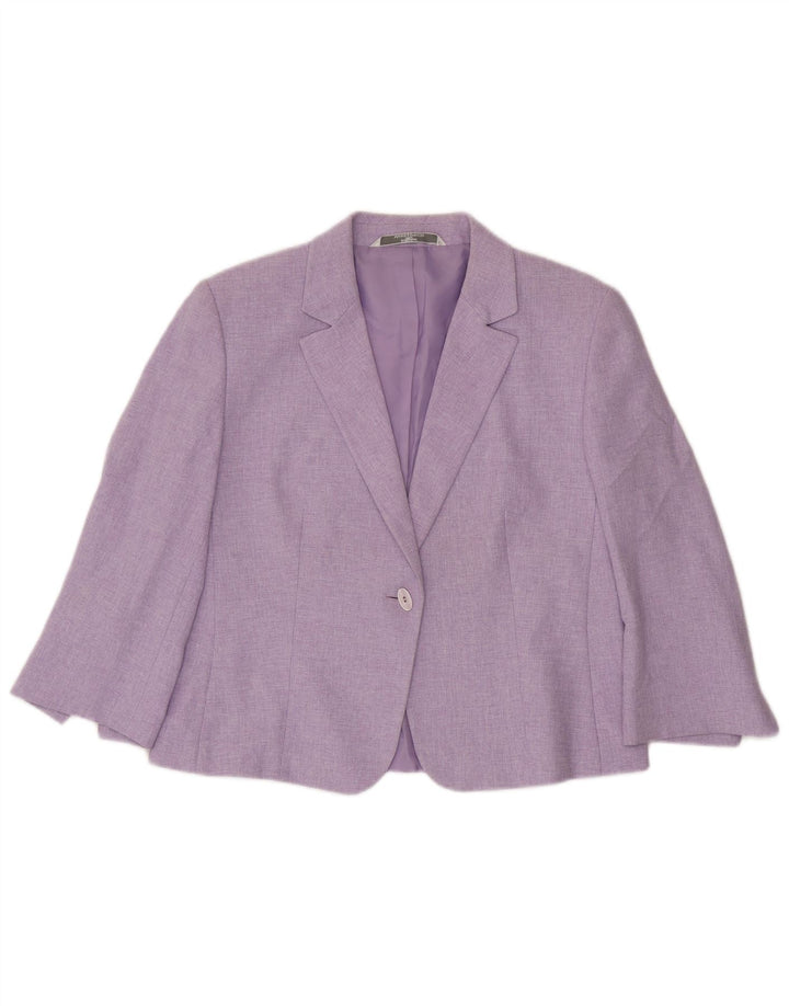 Marks & Spencer Womens Standard Fit Blazer Jacket UK 16 Large Purple