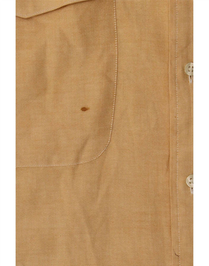 Tommy Hilfiger Mens Shirt Large Yellow Cotton