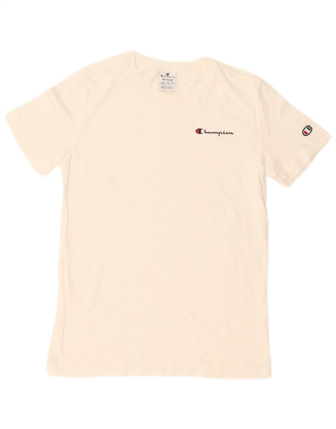 Champion Womens T-Shirt Top UK 12 Medium White