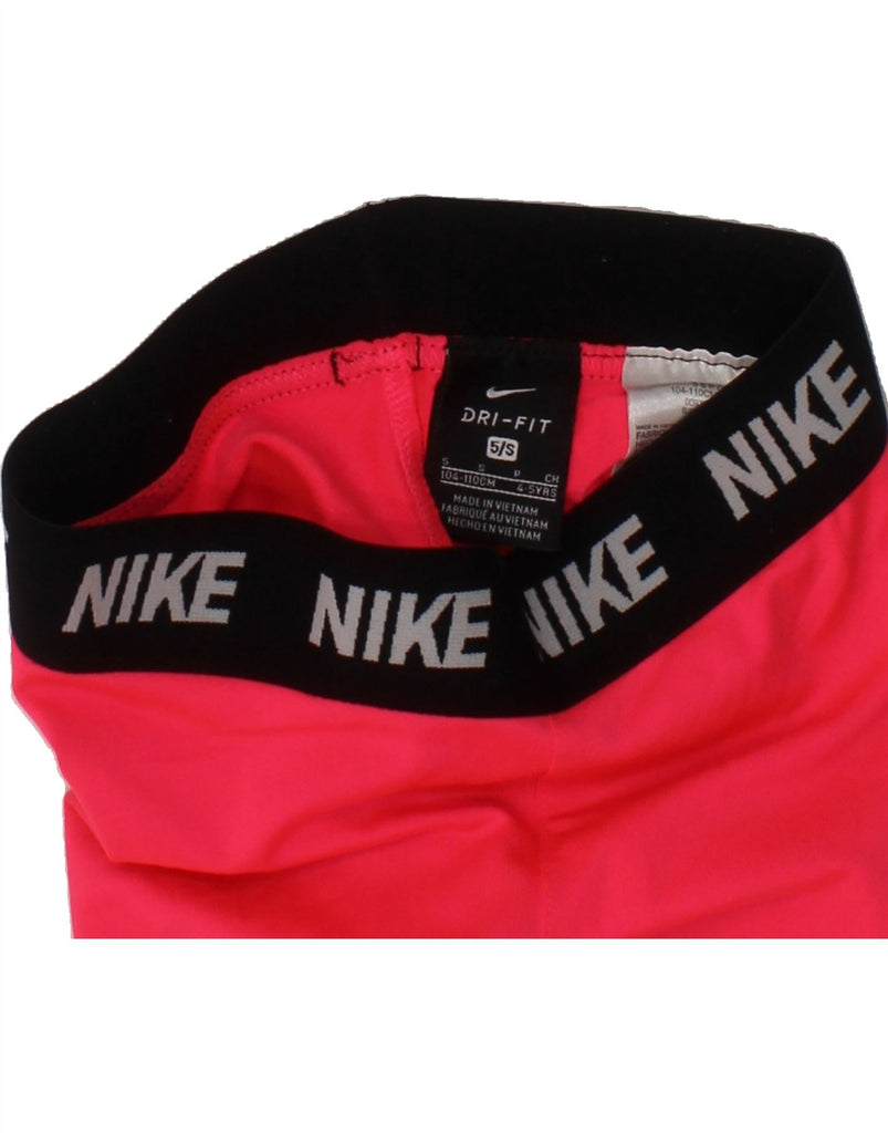 NIKE Girls Graphic Leggings 4-5 Years Small  Pink Polyester Vintage Nike and Second-Hand Nike from Messina Hembry 