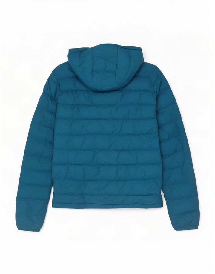 Mountain Warehouse Womens Hooded Padded Jacket UK 8 Small Blue Nylon