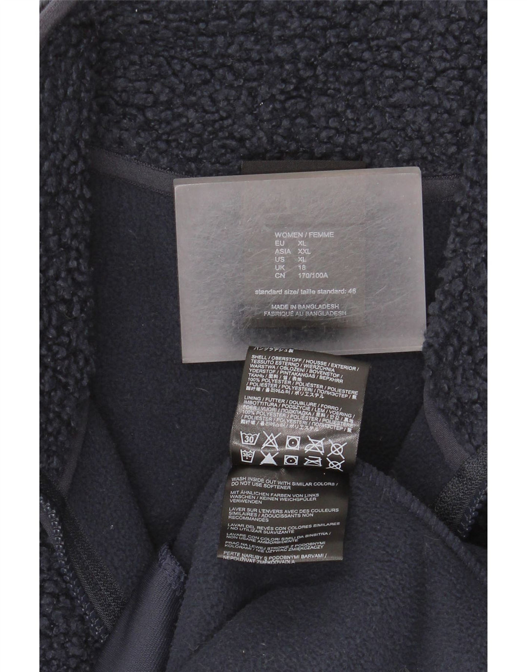 Jack Wolfskin Womens Fleece Jacket UK 18 XL Navy Blue Polyester