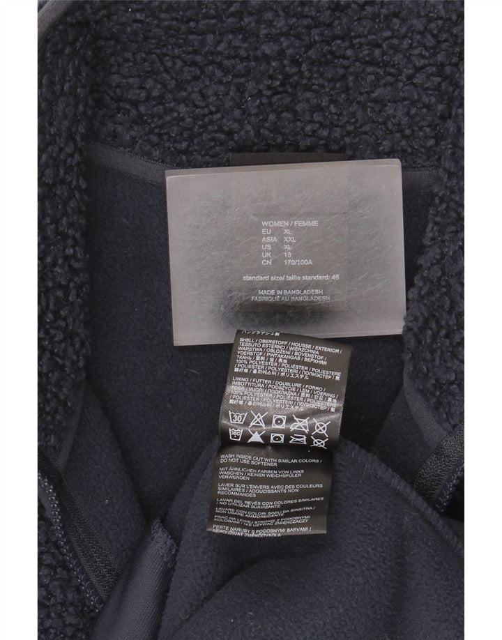 Jack Wolfskin Womens Fleece Jacket UK 18 XL Navy Blue Polyester