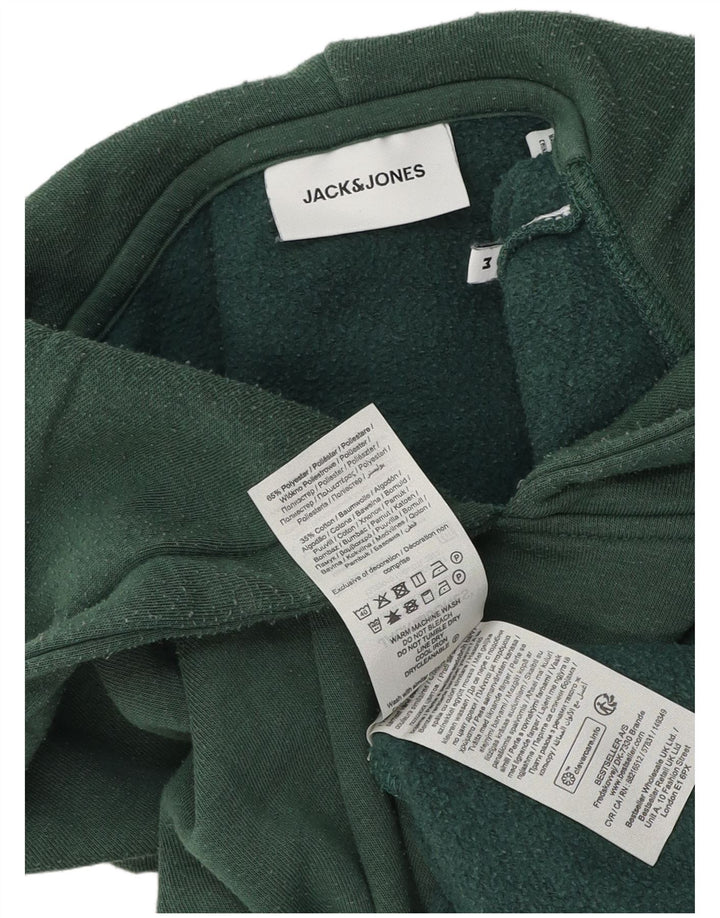 Jack & Jones Mens Hoodie Jumper Medium Green Cotton